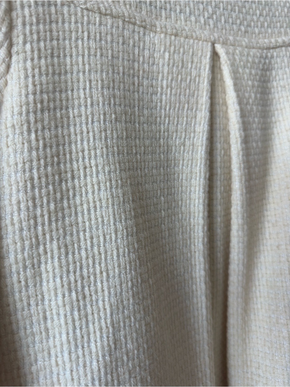 Womens Cream Short Wool-Blend Peacoat Jacket - Picture 6 of 6